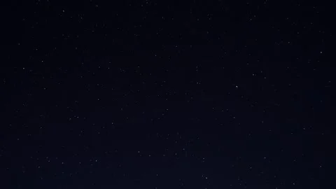 A time lapse of the starry night sky. Stars are falling in the sky. Cloudless Stock Footage 309415554