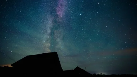 Time lapse of starry sky with milky way Stock-Footage 228739718