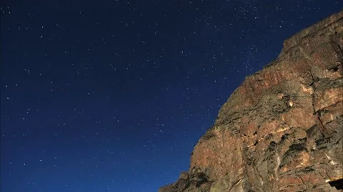 Time lapse, starry sky in the mountains Stock Footage 172090081