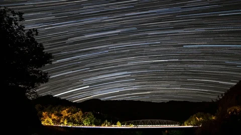 Time lapse of stars making stripes pattern Stock Footage 109499331