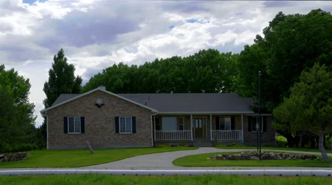 Time-lapse static shot of a house in Utah Stock Footage 52327954