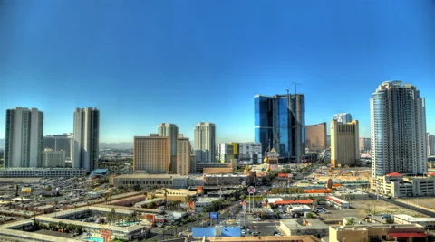 Time-lapse static shot of Las Vegas cityscape Stock Footage 52324150