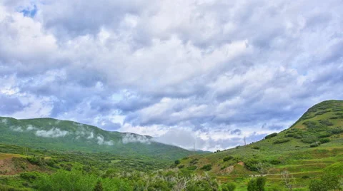 Time-lapse static shot of a small canyon in Utah Stock Footage 52327984
