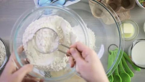 Time-lapse. Step by step. Baking Italian Easter bread with blue colored egg. 스톡 동영상 73797356