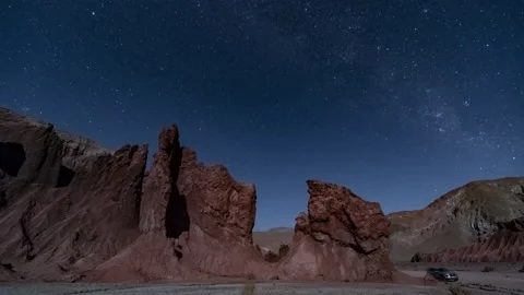 Time- lapse  of Stone formation in Atacama Desert, Arcoiris Valley in Chile. Stock Footage 145775660