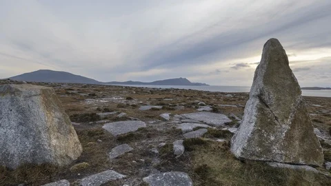 Time Lapse of Stone Henge Like Stone Sculpture in Ireland 動画素材 103392452