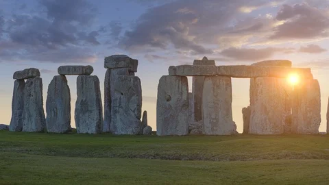 Time Lapse Stonehenge, England, UK Stock Footage