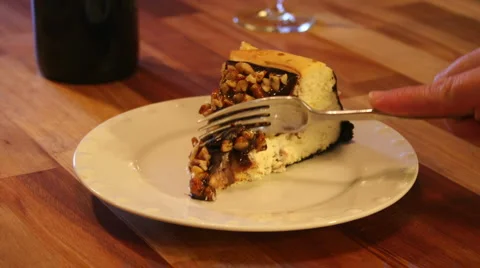Time Lapse Stop Motion of Cheesecake Stock-Footage 883244