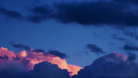 Time Lapse stop motion colorful dark clouds in sunrise time 4k timelapse Stock Footage 233914963