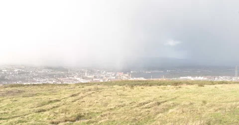 Time-lapse of storm approaching over Derry, Norther Ireland Stock Footage 58511091
