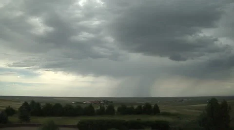 Time Lapse of Storm Clouds Bringing Spring Rains to High Plains Stock Footage 54719826