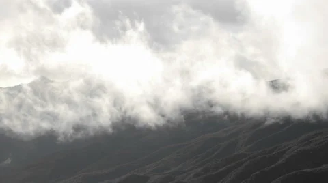 Time lapse of storm clouds clearing over the Santa Ynez Mountains above Ojai Stock Footage 1019537