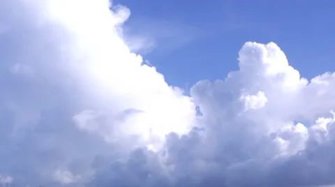 Time Lapse, Storm clouds collide, obliterate blue sky Stock Footage 63657658