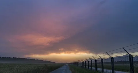 Time lapse of storm clouds forming in the evening Stock Footage 156783171