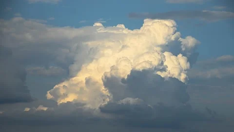 Time lapse of storm clouds forming in the sky in summer season Stock Footage 157821126