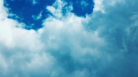 Time lapse of storm clouds moving fast Stock Footage 72580539