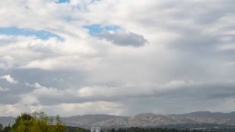 Time-Lapse of Storm Clouds over Suburban Los Angeles Stock Footage 171837144