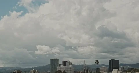 Time lapse of storm clouds over West Los Angeles Stock Footage 238057856