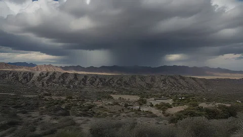 Time Lapse Storm Clouds Over Mountain Desert Stock Footage 330541928