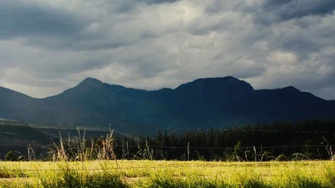 Time Lapse of Storm clouds rolling in over South African Mountains Stock Footage 73560234