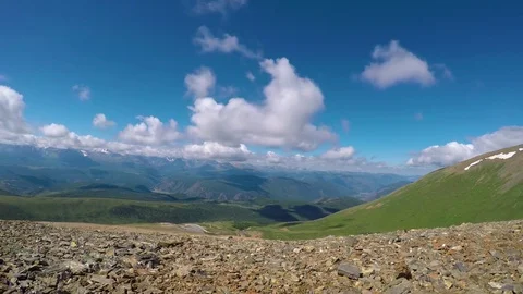 Time-lapse of storm clouds on the sky. Time lapse. Altai, Siberia. Stock Footage