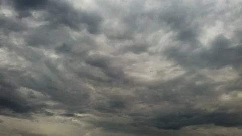 Time lapse storm is coming. Dramatic rain clouds approach the hill Stock Footage 135278012