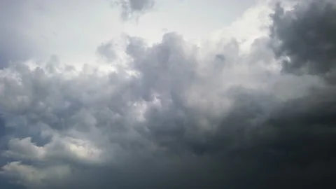 Time lapse storm is coming. Dramatic rain clouds approach the hill Stock Footage 220031058