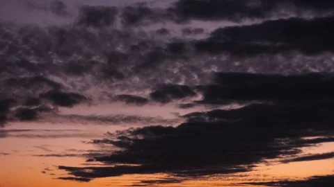 Time lapse storm evening clouds moving over the field Stock Footage 84820263