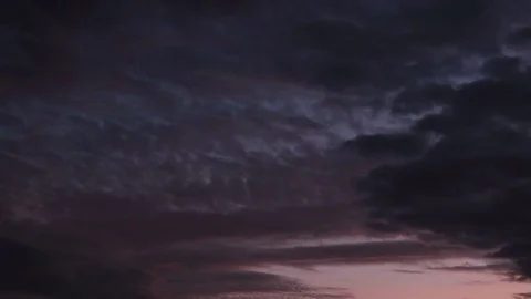 Time lapse storm evening clouds moving over the field Stock Footage 84820364