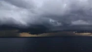 A Time-Lapse Of A Storm Forming Over The Atlantic Ocean Stock Footage
