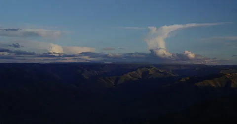 Time Lapse of storm over Hells Canyon National Recreation Area Stock Footage 59570101