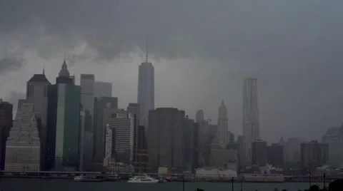 Time Lapse of storm over NYC Video stock 41606977