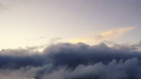 Time lapse storm sky with clouds background. T Stock Footage 136432358