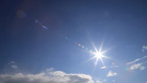Time lapse: stormy clouds cover the sun and commit brief snowing. Stock Footage 129633566