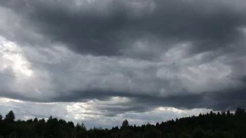 Time lapse stormy clouds, dramatic  heavy clouds Video stock 157848925