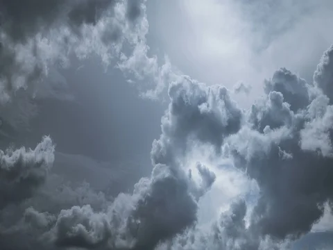 Time Lapse Of Stormy Clouds Fade to Dark Skies Stock Footage 75563681