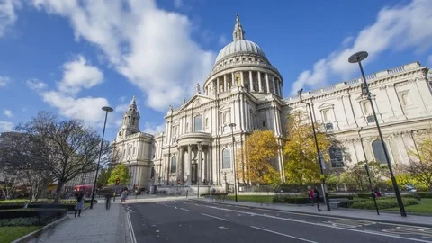 Time lapse of St.Paul's Cathedral Stock Footage 82901187