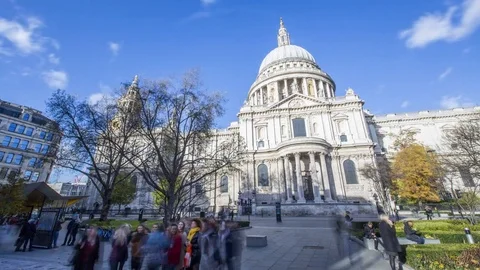 Time lapse of St.Paul's Cathedral Stock Footage 82901265