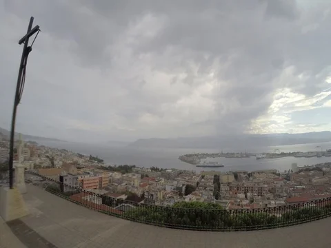 Time lapse from Strait of Messina Stock Footage 80488730