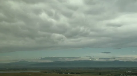 Time Lapse of Strange Turbulent Clouds over Colorado Rockies Stock Footage 54717486