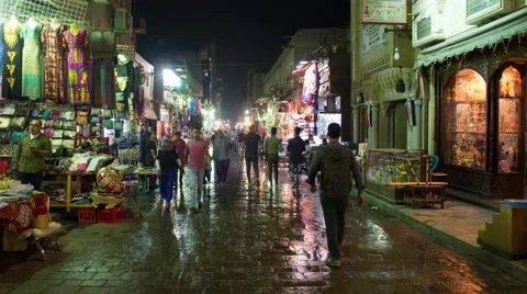 Time Lapse of Street Bazaar in Old City Cairo Egypt Stock Footage 58500138