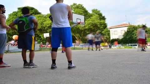 Time Lapse: the streetball Stock Footage 76927933
