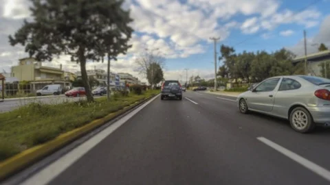 Time lapse streets of Greece Onboard camera Vídeo Stock 117246208