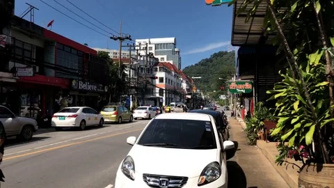 Time lapse of the streets of Phuket Town in Thailand Stock Footage 84608001