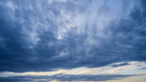 Time lapse of strong movement from the wind of dark clouds Stock-Footage 129631841