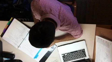 Time lapse of student studying Stock Footage 55557758