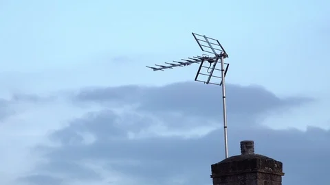 Time lapse suburban rooftop Stock Footage 91090578