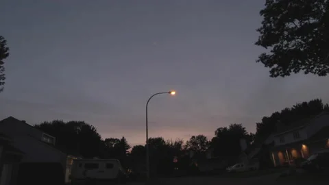 Time lapse suburban sunset Stock Footage 169271597