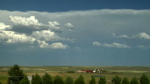 Time Lapse of Sudden Redevelopment of Thunderstorm Stock Footage 54743275