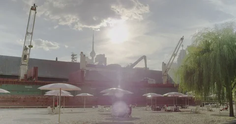 Time Lapse of Sugar Beach in Toronto, Canada Stock Footage 72988631